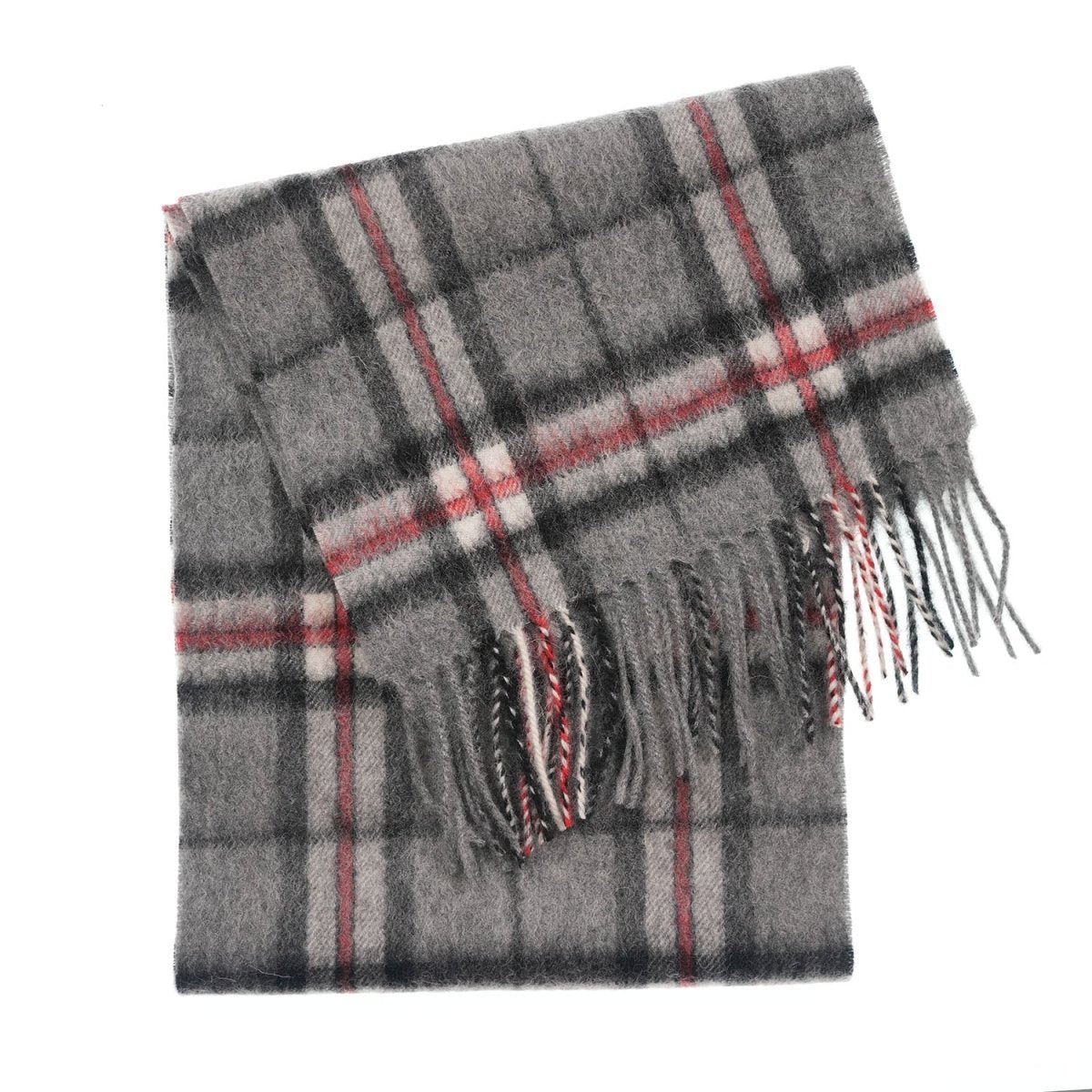 Edinburgh 100% Lambswool Scarf – Premium Soft Wool Wrap - Thomson Grey - Heritage Of Scotland -