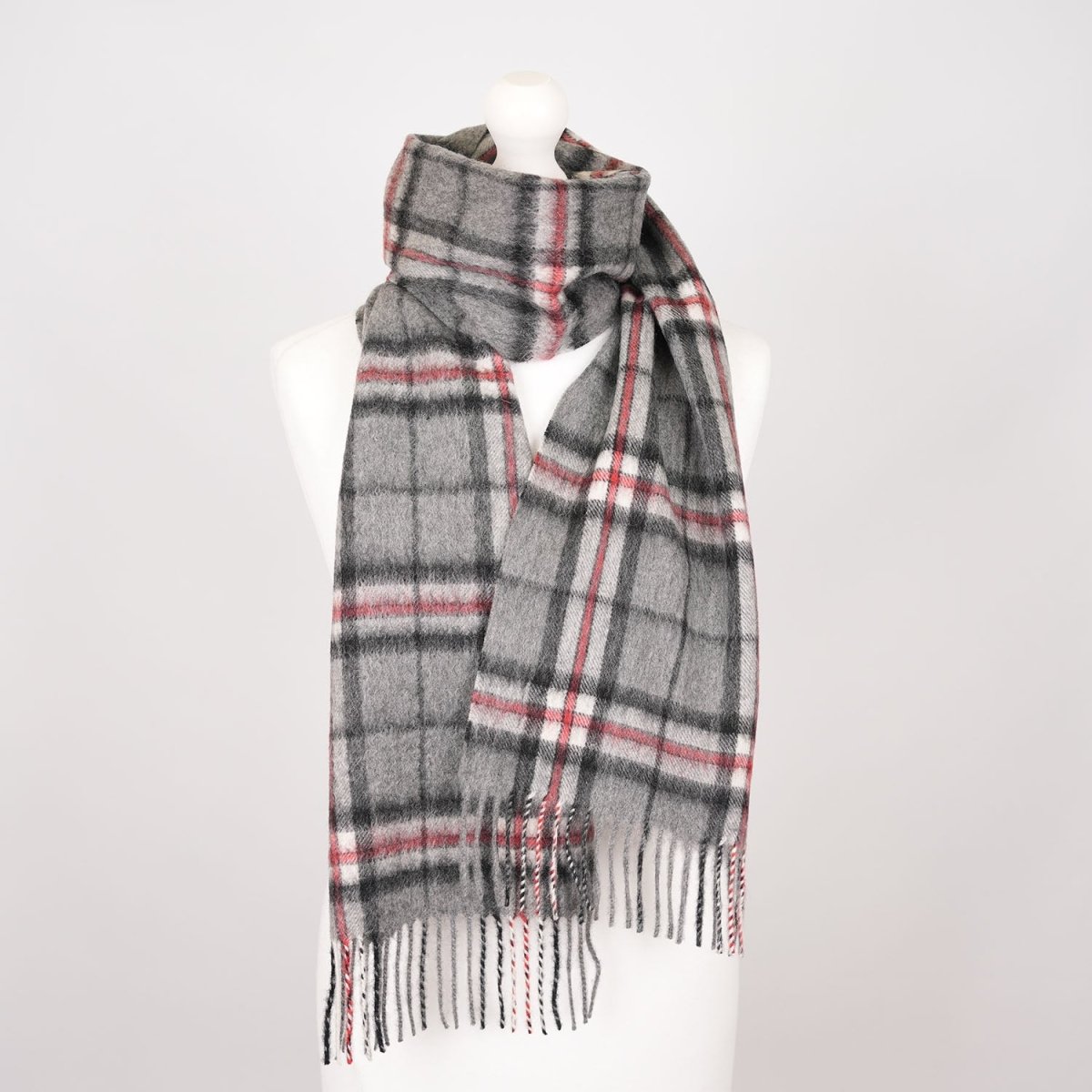 Edinburgh 100% Lambswool Scarf – Premium Soft Wool Wrap - Thomson Grey - Heritage Of Scotland -