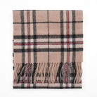 Edinburgh 100% Lambswool Scarf – Premium Soft Wool Wrap - Thomson Light Beige - Heritage Of Scotland -