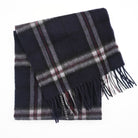 Edinburgh 100% Lambswool Scarf – Premium Soft Wool Wrap - Thomson Navy - Heritage Of Scotland -