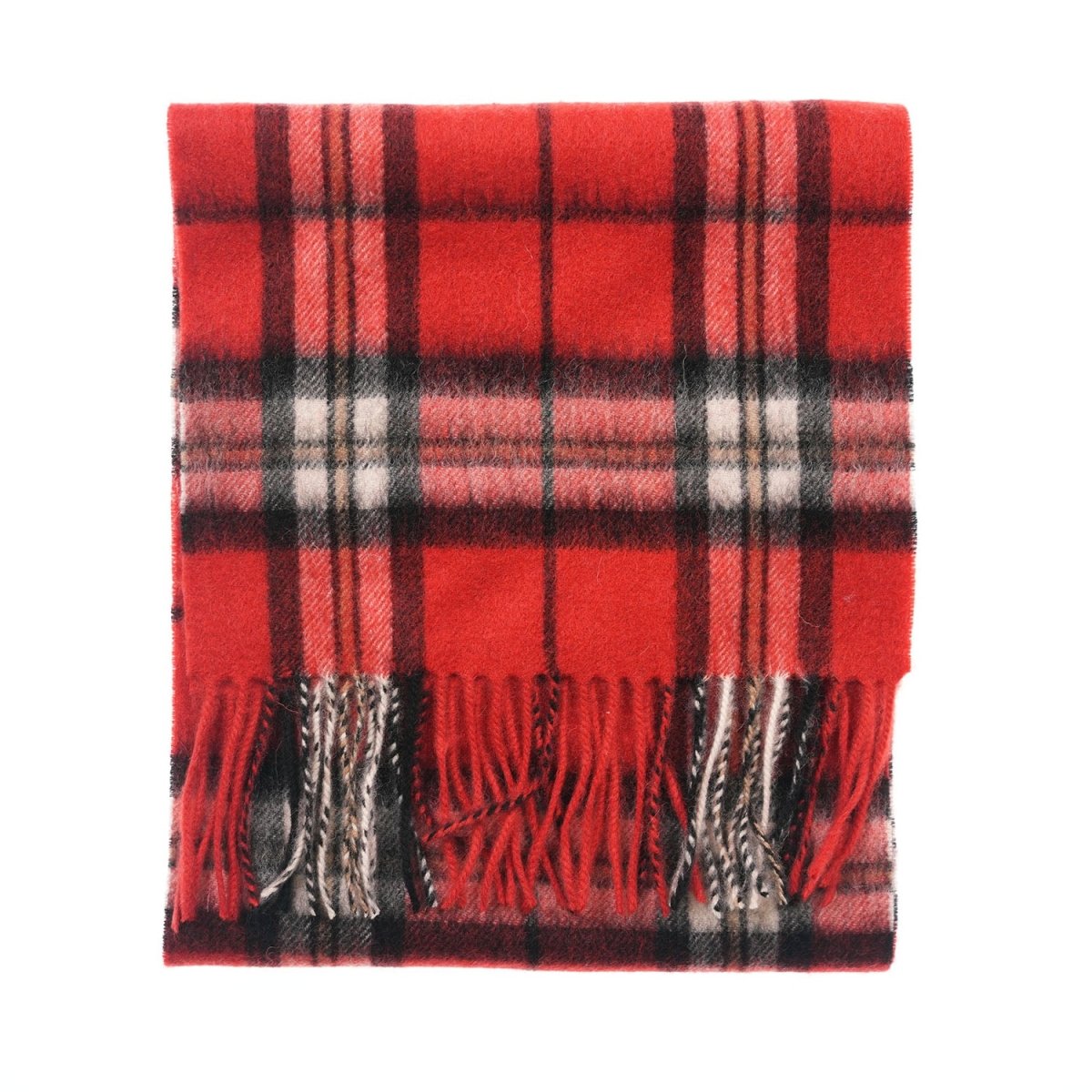Edinburgh 100% Lambswool Scarf – Premium Soft Wool Wrap - Thomson Red - Heritage Of Scotland -
