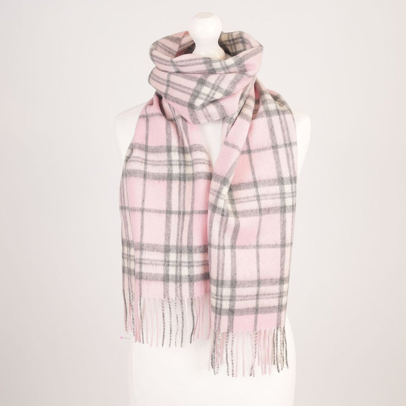 Edinburgh 100% Lambswool Scarf - Soft Warm Luxury Wool Scarf - Thomson Pale Pink - Heritage Of Scotland -
