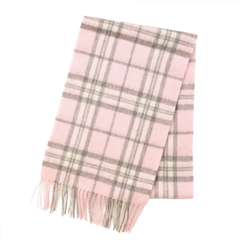 Edinburgh 100% Lambswool Scarf - Soft Warm Luxury Wool Scarf - Thomson Pale Pink - Heritage Of Scotland -