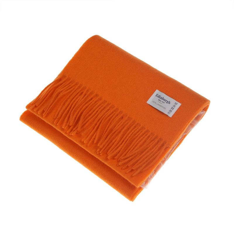Edinburgh 100% Lambswool Tartan Scarf Bright Marigold - Heritage Of Scotland - Bright Marigold