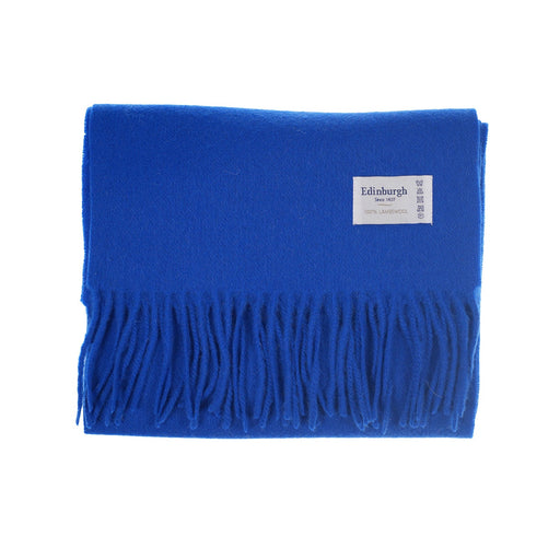 Edinburgh 100% Lambswool Tartan Scarf Dazzling Blue - Heritage Of Scotland - Dazzling Blue