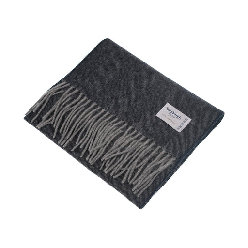 Edinburgh 100% Lambswool Tartan Scarf Herringbone Navy - Heritage Of Scotland - HERRINGBONE NAVY