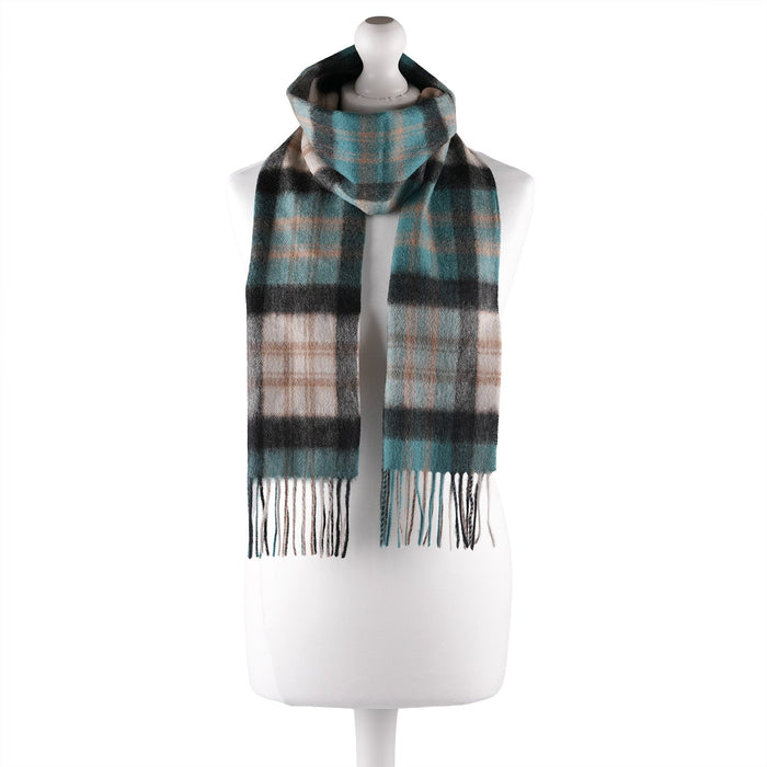Edinburgh 100% Lambswool Tartan Scarf Macdonald Green Mix - Heritage Of Scotland - MACDONALD GREEN MIX