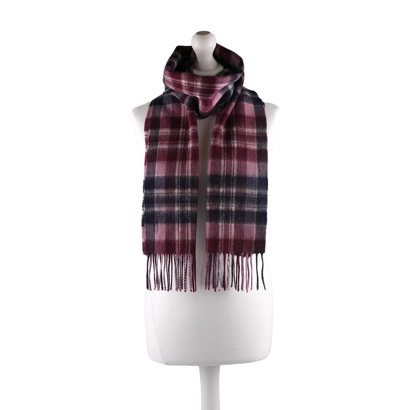 Edinburgh 100% Lambswool Tartan Scarf Macdonald Purple Mix - Heritage Of Scotland - MACDONALD PURPLE MIX