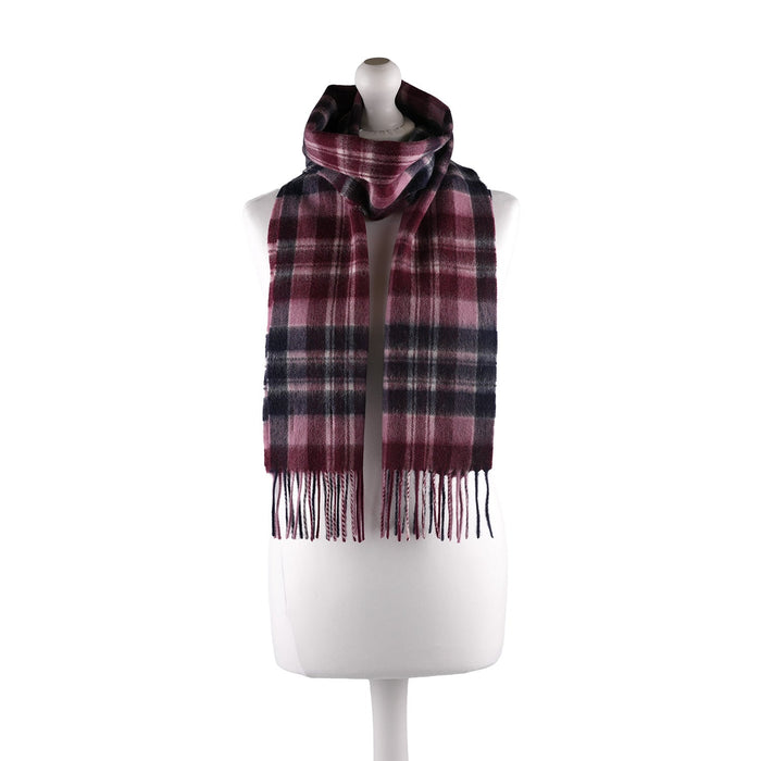 Edinburgh 100% Lambswool Tartan Scarf Macdonald Purple Mix - Heritage Of Scotland - MACDONALD PURPLE MIX