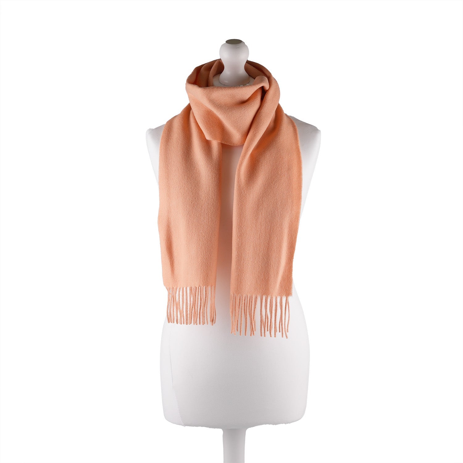 Edinburgh 100% Lambswool Tartan Scarf Peach Fuzz - Heritage Of Scotland - Peach Fuzz