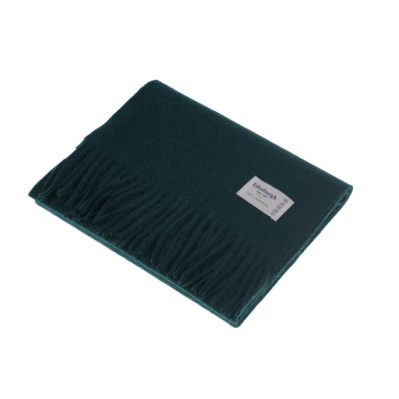 Edinburgh 100% Lambswool Tartan Scarf Rainforest - Heritage Of Scotland - Rainforest