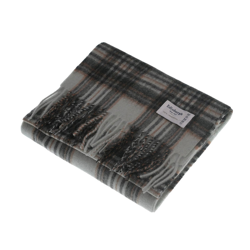 Edinburgh 100% Lambswool Tartan Scarf Royal Stewart Vintage Duck Egg - Heritage Of Scotland - ROYAL STEWART VINTAGE DUCK EGG