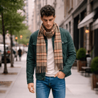 Edinburgh 100% Lambswool Tartan Scarf - Royal Stewart Vintage Green - Heritage Of Scotland -