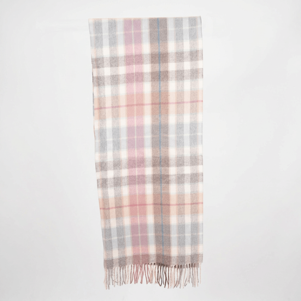 Edinburgh 100% Pure Cashmere Wide Scarf – Luxury Oversized Wrap - Buchanan Mix Grey - Heritage Of Scotland -