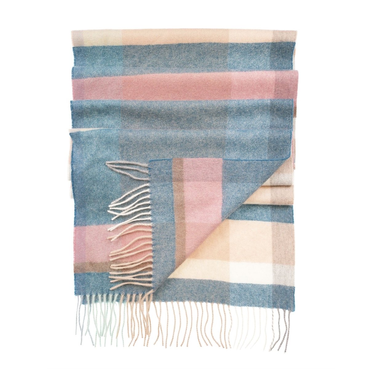 Edinburgh 100% Pure Cashmere Wide Scarf – Luxury Oversized Wrap - Middleton Aqua - Heritage Of Scotland -