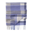 Edinburgh 100% Pure Cashmere Wide Scarf – Luxury Oversized Wrap - Middleton Blue - Heritage Of Scotland -