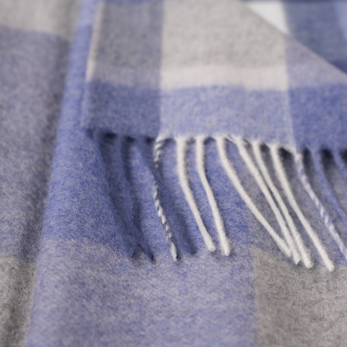 Edinburgh 100% Pure Cashmere Wide Scarf – Luxury Oversized Wrap - Middleton Blue - Heritage Of Scotland -