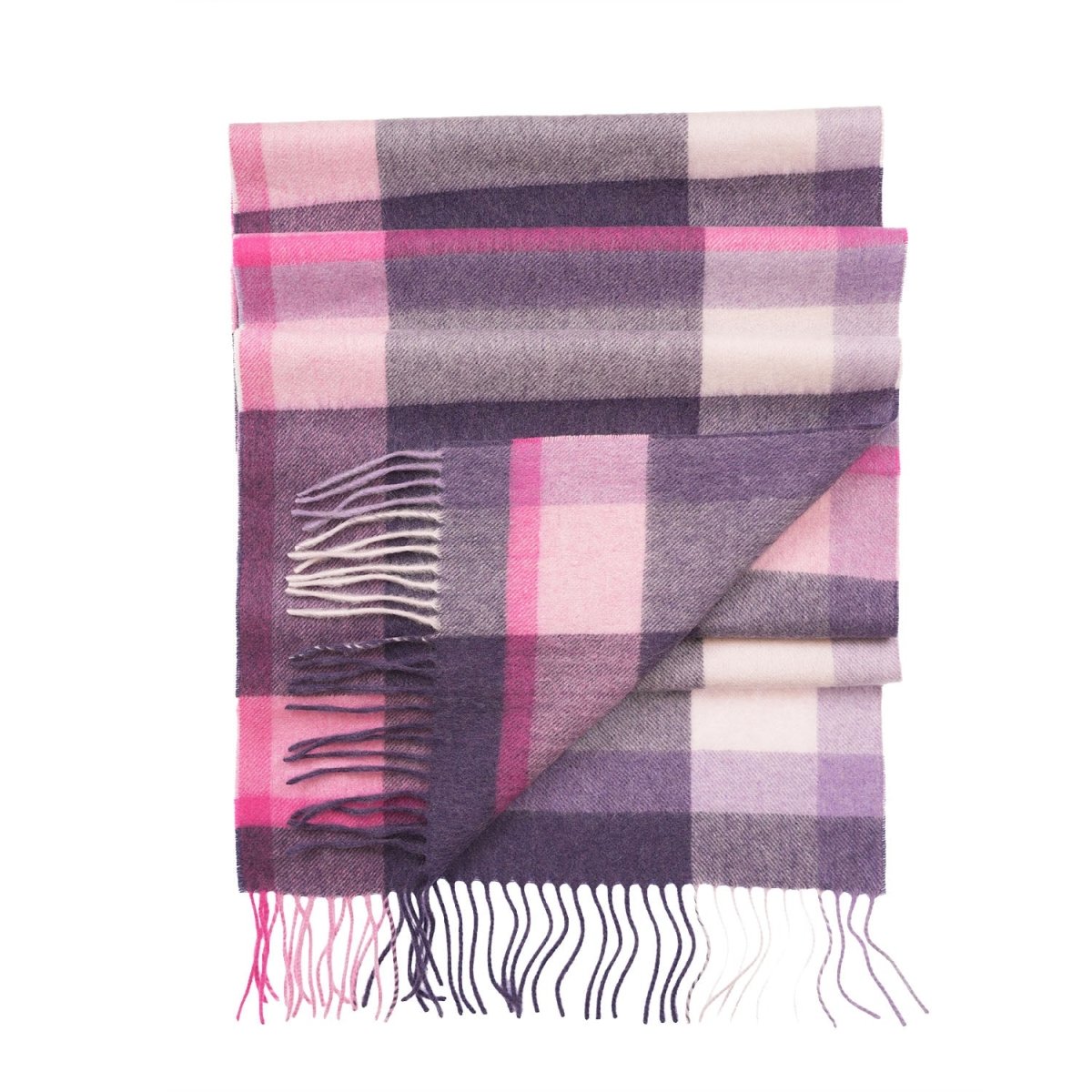 Edinburgh 100% Pure Cashmere Wide Scarf – Luxury Oversized Wrap - Middleton Heather - Heritage Of Scotland -