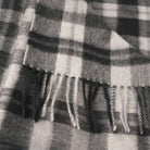 Edinburgh 100% Pure Cashmere Wide Scarf – Luxury Oversized Wrap - Mile Check - Monochrome - Heritage Of Scotland -