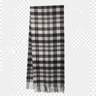 Edinburgh 100% Pure Cashmere Wide Scarf – Luxury Oversized Wrap - Mile Check - Monochrome - Heritage Of Scotland -