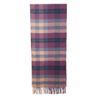 Edinburgh 100% Pure Cashmere Wide Scarf – Luxury Oversized Wrap - Scots Check – Eminence/Camel - Heritage Of Scotland -