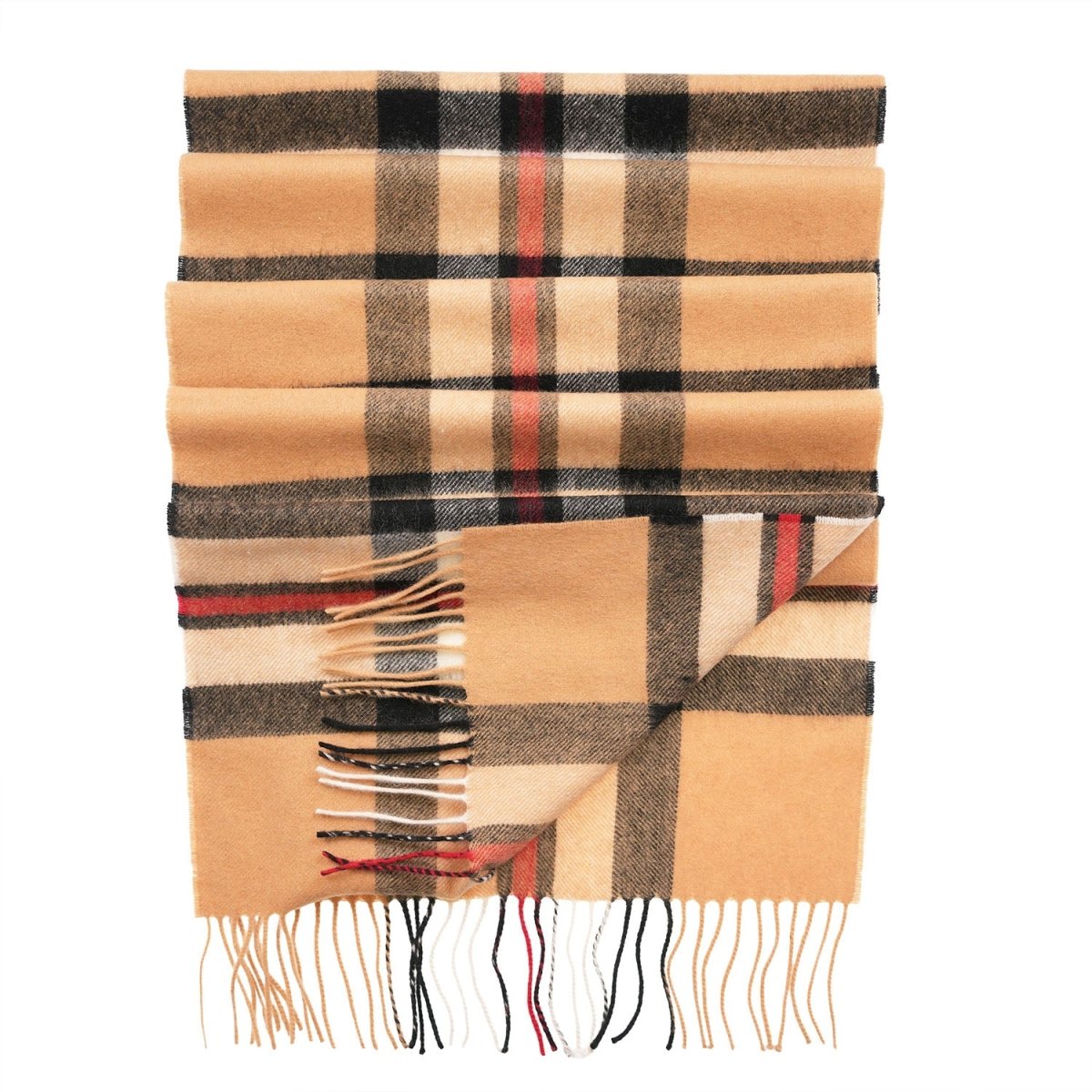 Edinburgh 100% Pure Cashmere Wide Scarf – Luxury Oversized Wrap - Thomson Camel - Heritage Of Scotland -
