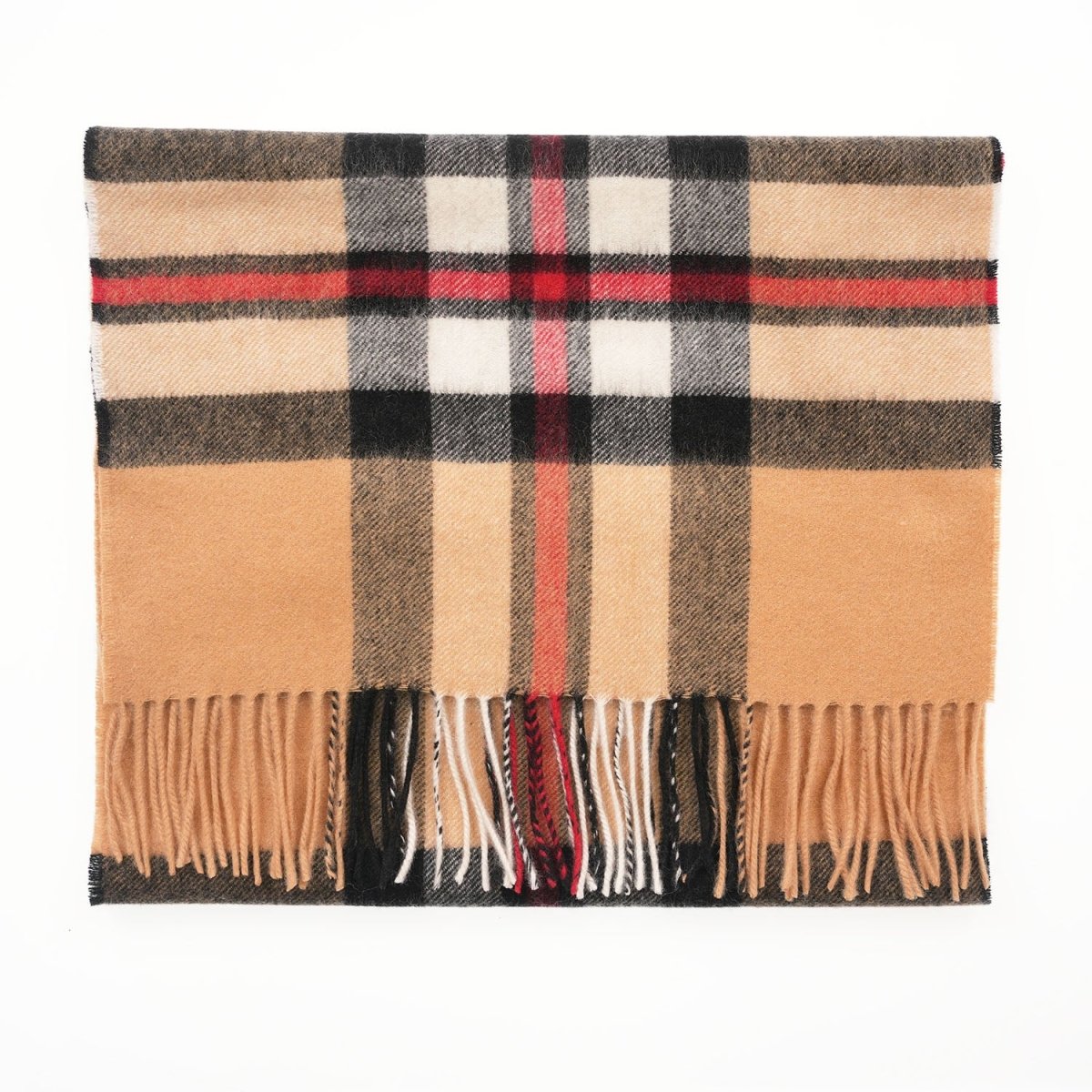 Edinburgh 100% Pure Cashmere Wide Scarf – Luxury Oversized Wrap - Thomson Camel - Heritage Of Scotland -