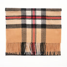 Edinburgh 100% Pure Cashmere Wide Scarf – Luxury Oversized Wrap - Thomson Camel - Heritage Of Scotland -