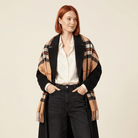 Edinburgh 100% Pure Cashmere Wide Scarf – Luxury Oversized Wrap - Thomson Camel - Heritage Of Scotland -