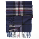 Edinburgh 100% Pure Cashmere Wide Scarf – Luxury Oversized Wrap - Thomson Navy - Heritage Of Scotland -