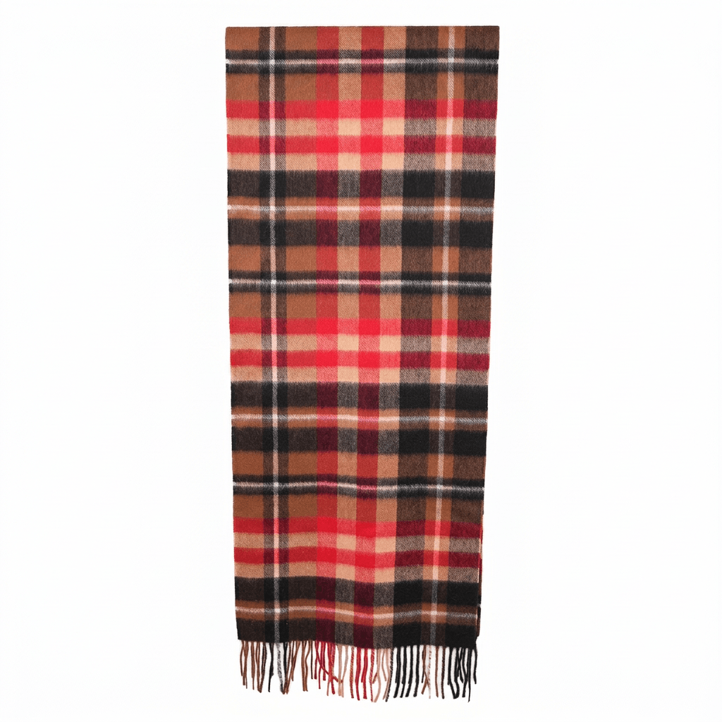 Edinburgh 100% Pure Cashmere Wide Scarf – Luxury Oversized Wrap - Vicuna, Camel and Bordeaux - Heritage Of Scotland -