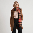 Edinburgh 100% Pure Cashmere Wide Scarf – Luxury Oversized Wrap - Vicuna, Camel and Bordeaux - Heritage Of Scotland -