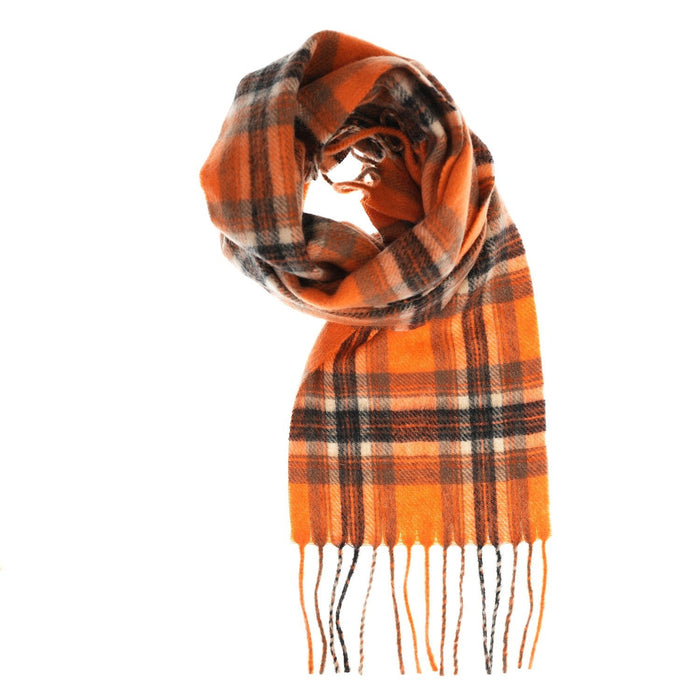 Edinburgh Cashmere Mini Scarf - Heritage Of Scotland - BRIGHT ORANGE STEWART