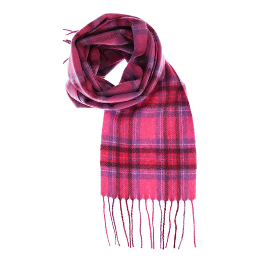Edinburgh Cashmere Mini Scarf - Heritage Of Scotland - BRIGHT PINK STEWART