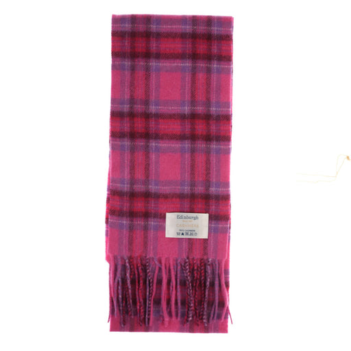 Edinburgh Cashmere Mini Scarf - Heritage Of Scotland - BRIGHT PINK STEWART