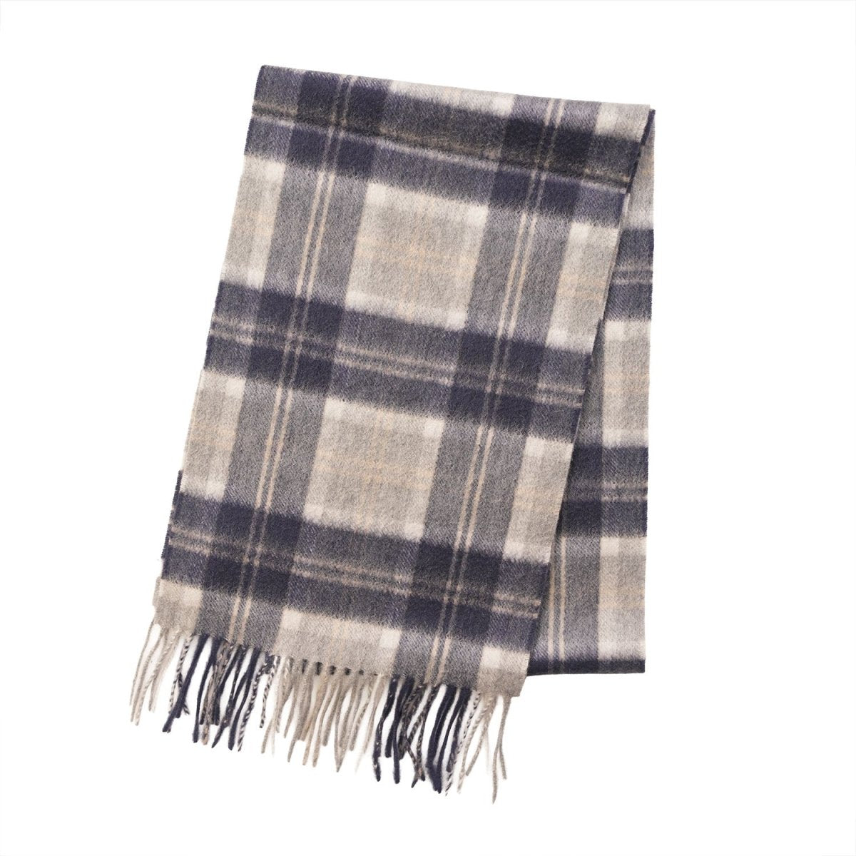 Edinburgh Cashmere Premium Lightweight Scarf - Soft Luxury Wrap - Bannockbane Silver - Heritage Of Scotland -