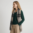 Edinburgh Cashmere Premium Lightweight Scarf - Soft Luxury Wrap - Forrester Black White - Heritage Of Scotland -