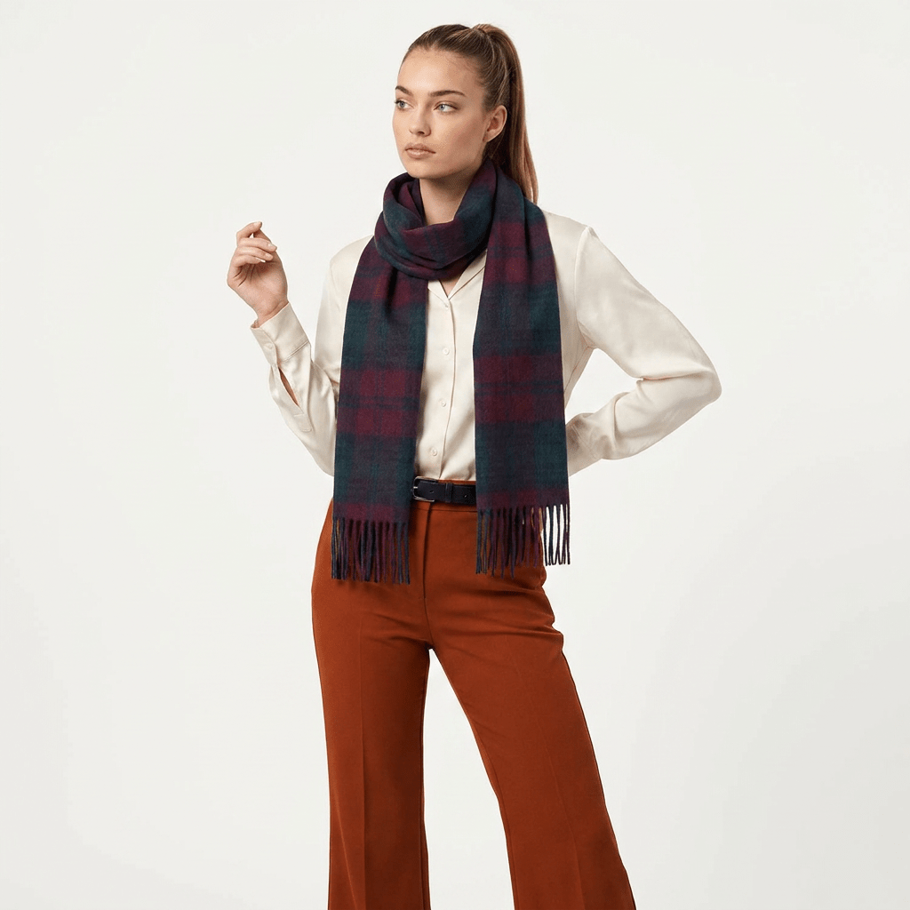 Edinburgh Cashmere Premium Lightweight Scarf - Soft Luxury Wrap - Lindsay - Heritage Of Scotland -