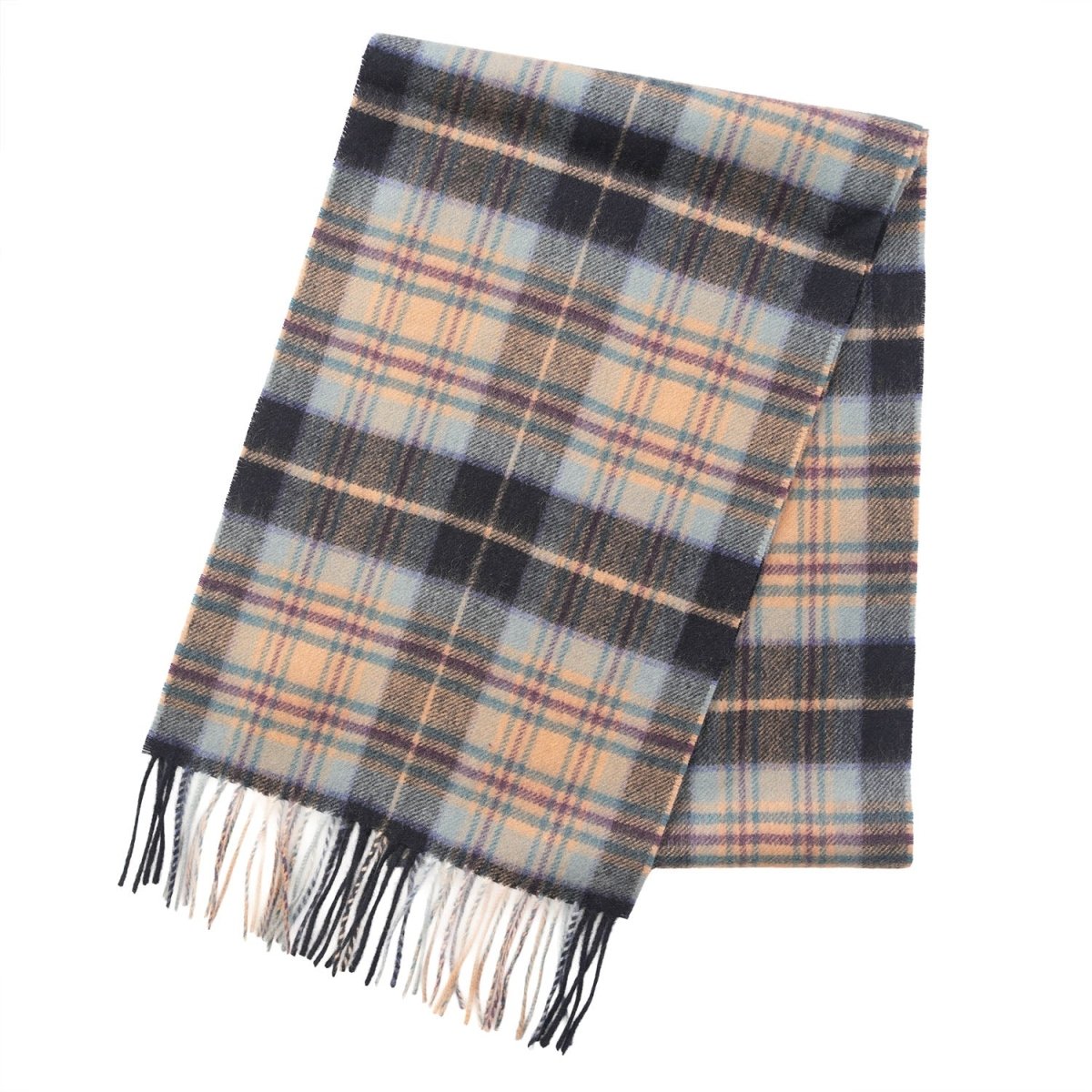 Edinburgh Cashmere Premium Lightweight Scarf - Soft Luxury Wrap - Mackellar Mix Navy - Heritage Of Scotland -