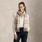 Edinburgh Cashmere Premium Lightweight Scarf - Soft Luxury Wrap - Mackellar Natural - Heritage Of Scotland -