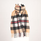 Edinburgh Cashmere Premium Lightweight Scarf - Soft Luxury Wrap - Thomson Camel - Heritage Of Scotland -