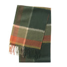 Edinburgh Cashmere Premium Lightweight Scarf - Ultra-Soft Luxury Wrap - Bagshaw Check Green - Heritage Of Scotland -