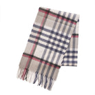 Edinburgh Cashmere Premium Lightweight Scarf - Ultra-Soft Luxury Wrap - Chequer Tartan-Navy - Heritage Of Scotland -