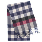 Edinburgh Cashmere Premium Lightweight Scarf - Ultra-Soft Luxury Wrap - Giant Chequer - Navy - Heritage Of Scotland -