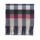 Edinburgh Cashmere Premium Lightweight Scarf - Ultra-Soft Luxury Wrap - Giant Chequer - Navy - Heritage Of Scotland -