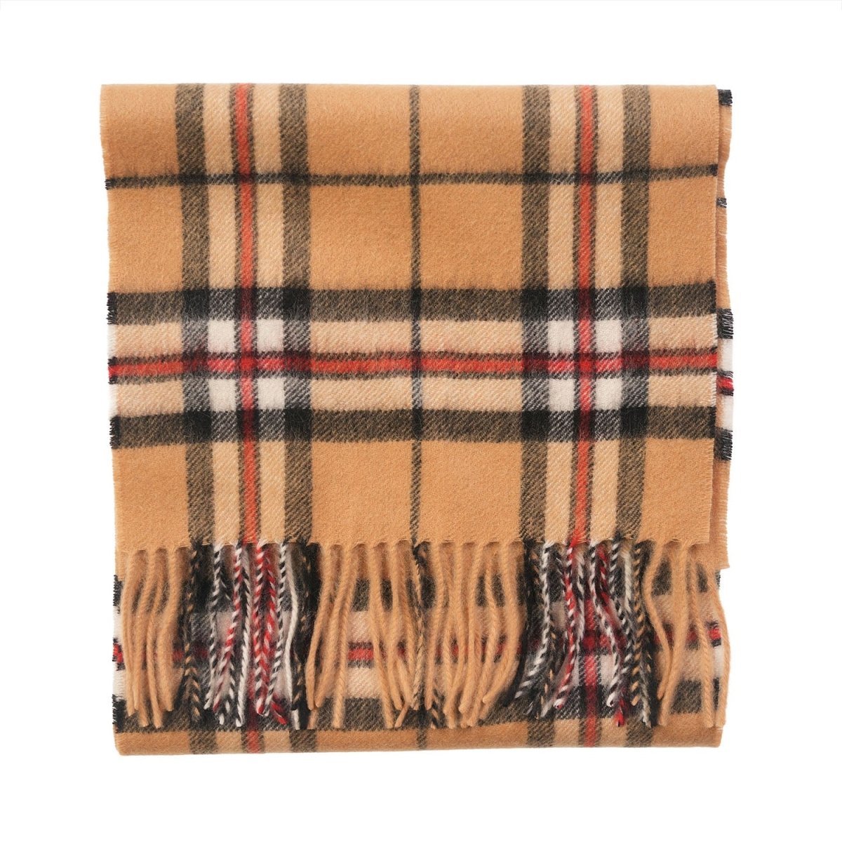 Edinburgh Cashmere Premium Lightweight Scarf - Ultra-Soft Luxury Wrap - Thomson Camel - Heritage Of Scotland -