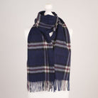 Edinburgh Cashmere Premium Lightweight Scarf - Ultra-Soft Luxury Wrap - Thomson Navy - Heritage Of Scotland -