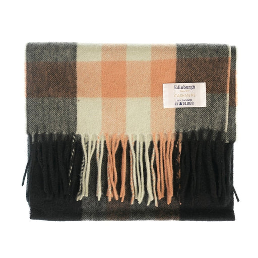 Edinburgh Cashmere Scarf Bankfield Black Spray - Heritage Of Scotland - BANKFIELD BLACK SPRAY