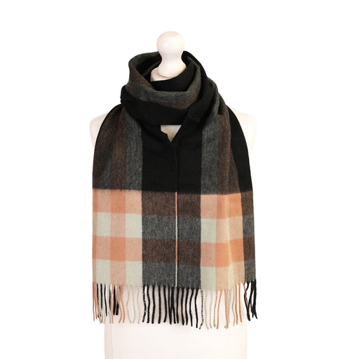 Edinburgh Cashmere Scarf Bankfield Black Spray - Heritage Of Scotland - BANKFIELD BLACK SPRAY