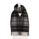 Edinburgh Cashmere Scarf Forrester Black Blue - Heritage Of Scotland - FORRESTER BLACK BLUE